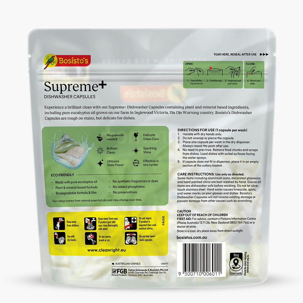 Supreme+ Dishwasher Capsules 18 pack